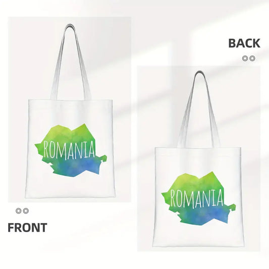 Geantă - Imprimeu Hartă Verde