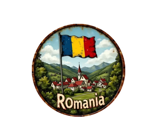 Magnet - Sat și Steag